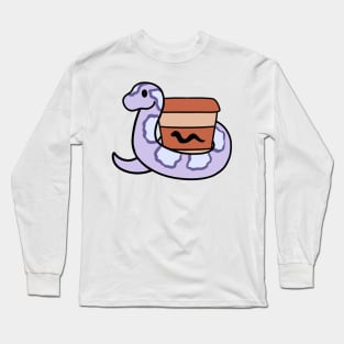 Lavender Corn Snake Coffee Long Sleeve T-Shirt